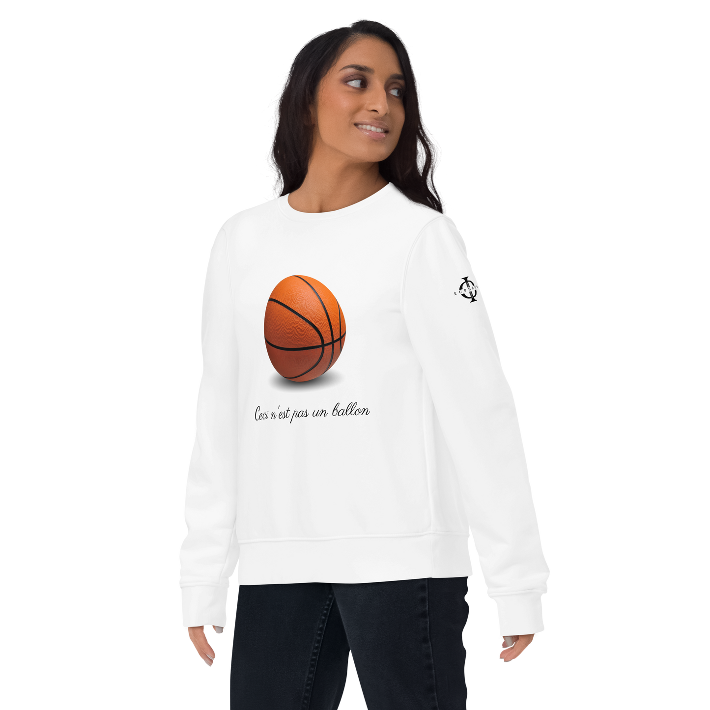Sweatshirt - Ceci n'est pas un ballon de basketball - Blanc