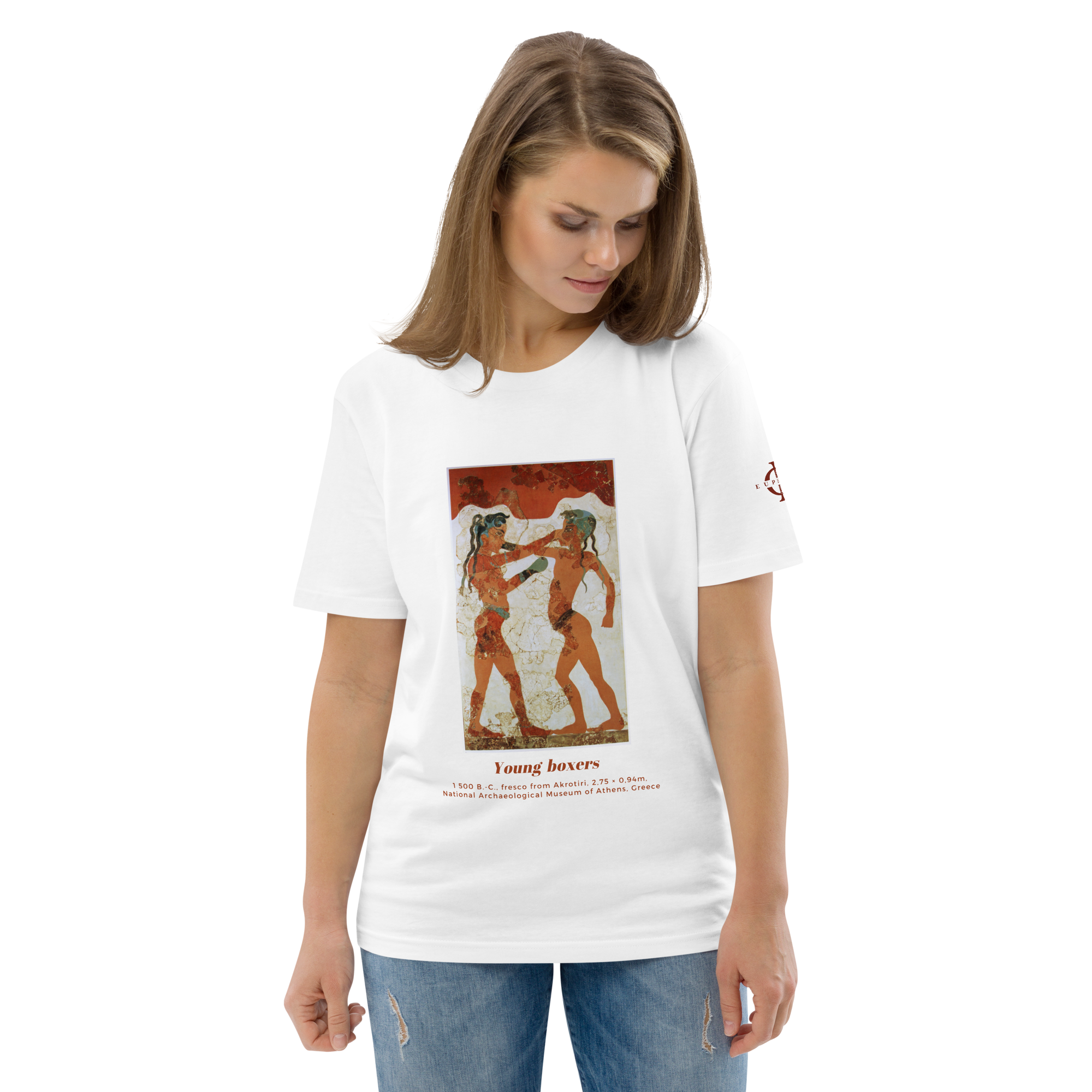 T-shirt - Young Boxers of Akrotiri - Blanc Euphron Store