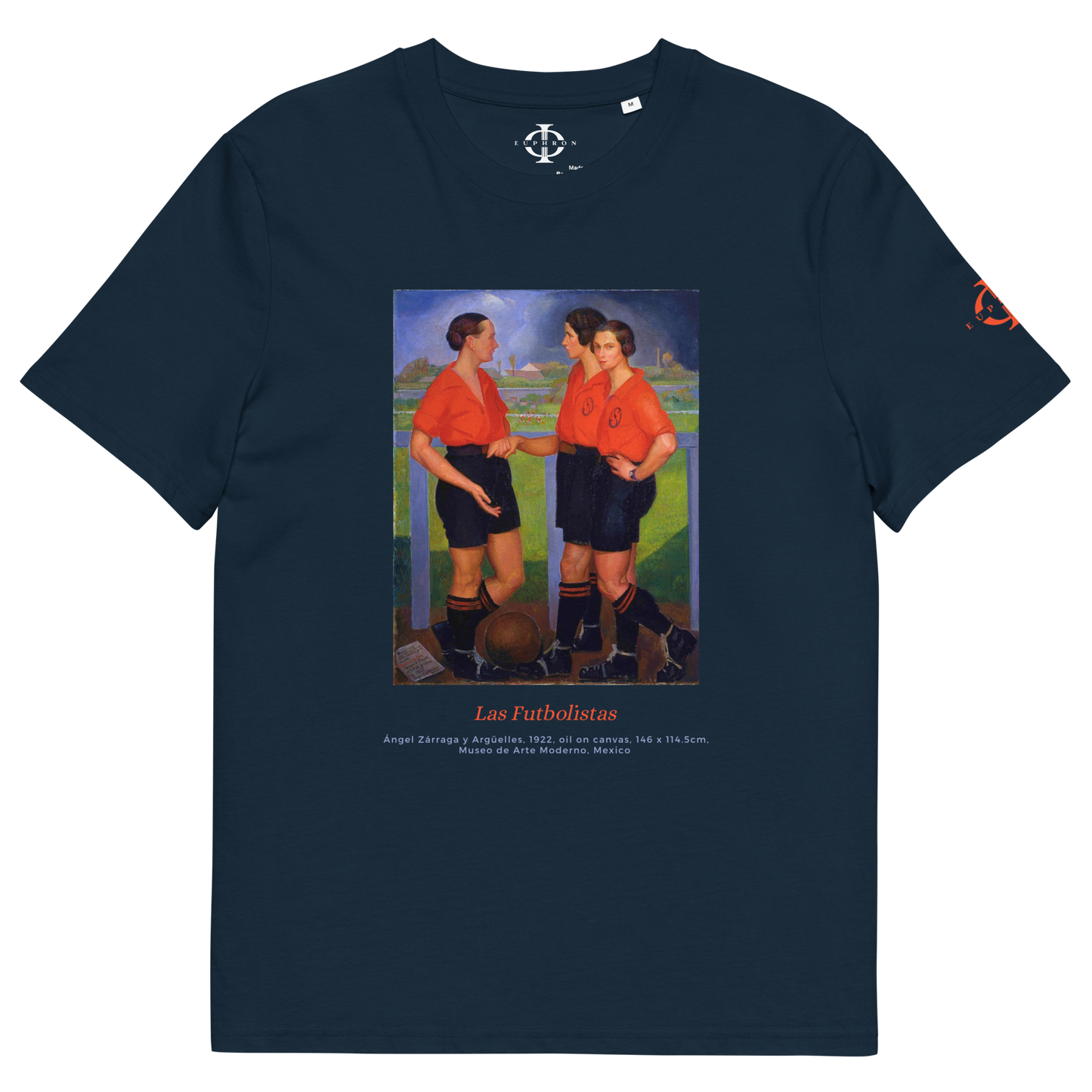 T-shirt - Las Futbolistas, Ángel Zárraga - Bleu marine