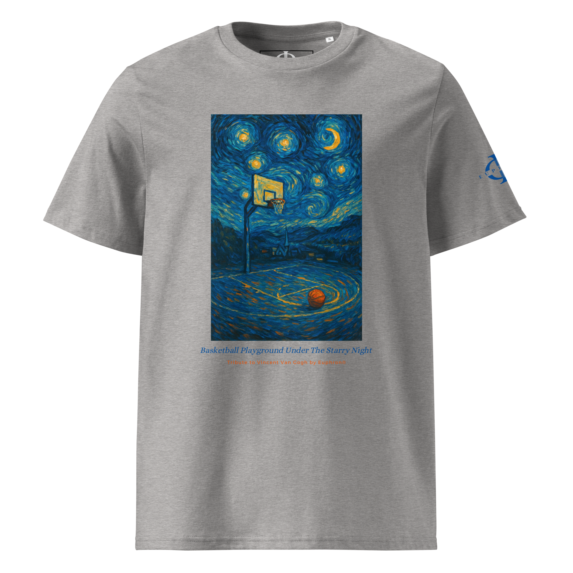 T-shirt - Basketball Playground Under The Starry Night - Gris Euphron Store