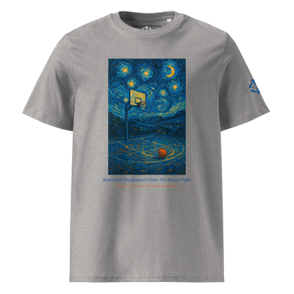T-shirt - Basketball Playground Under The Starry Night - Gris
