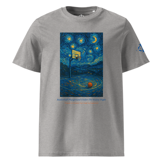 T-shirt - Basketball Playground Under The Starry Night - Gris