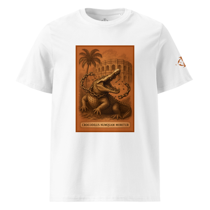 T-shirt - Crocodilus Numquam Moritur - Blanc