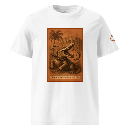 T-shirt - Crocodilus Numquam Moritur - Blanc