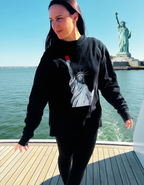 Sweatshirt - Liberty's Red Card - Noir Euphron Store