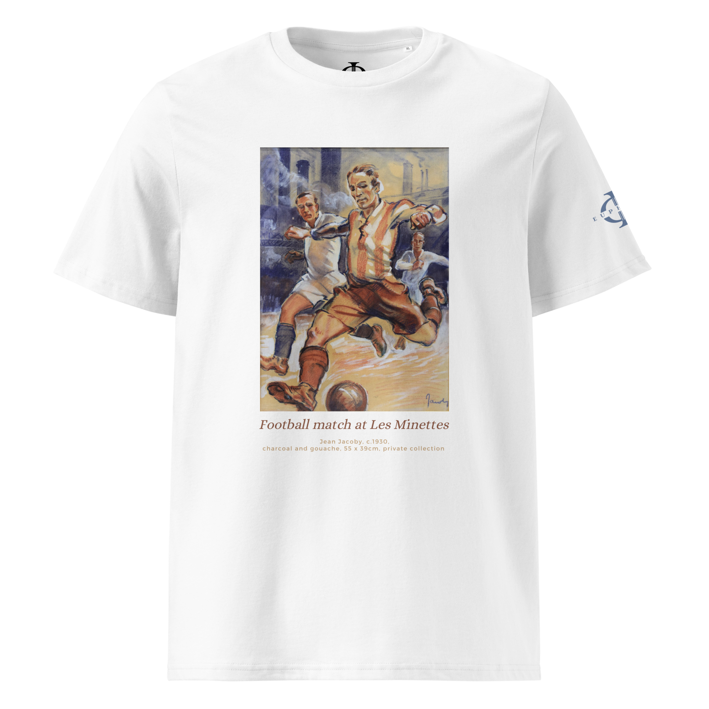 T-shirt - Football match at the Minettes, Jean Jacoby - Blanc
