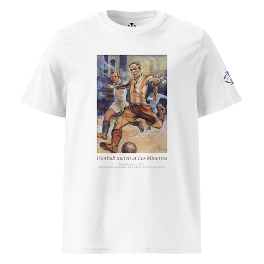 T-shirt - Football match at the Minettes, Jean Jacoby - Blanc