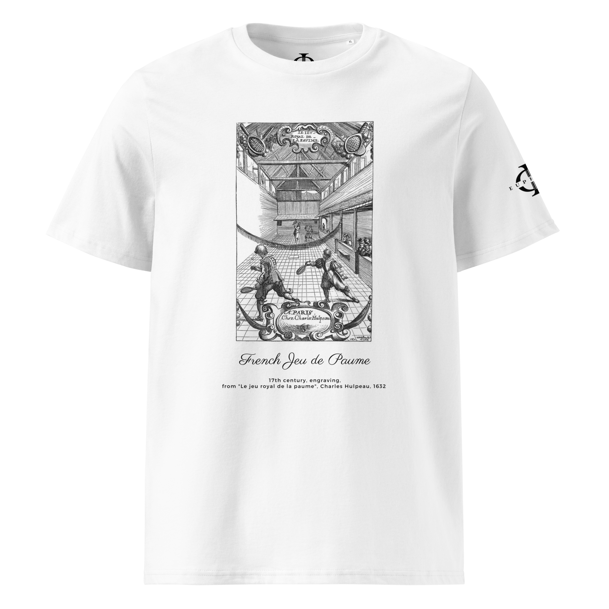 T-shirt - French Jeu de Paume - Blanc Euphron Store