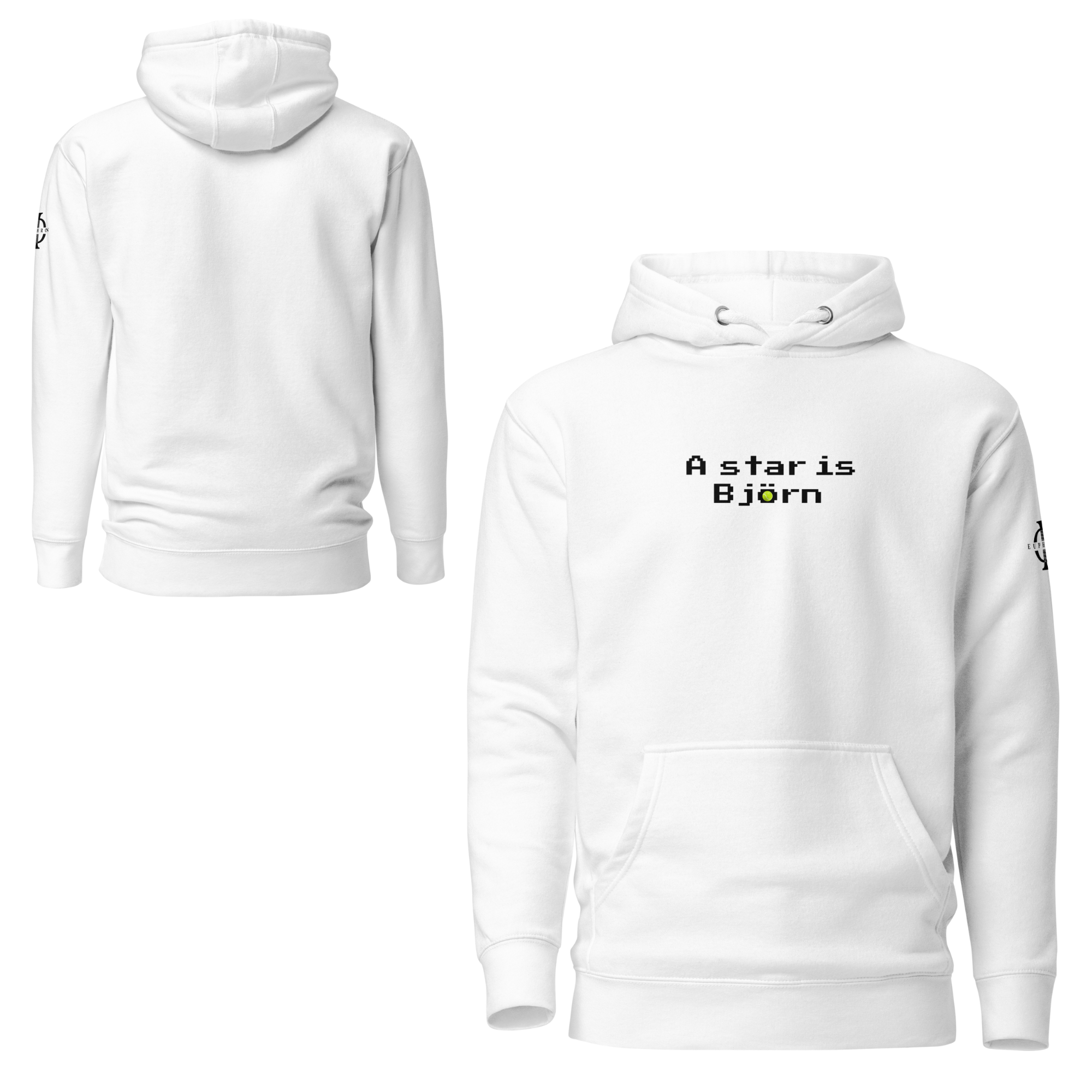 Hoodie - A star is Björn - Blanc Euphron Store