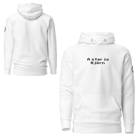 Hoodie - A star is Björn - Blanc