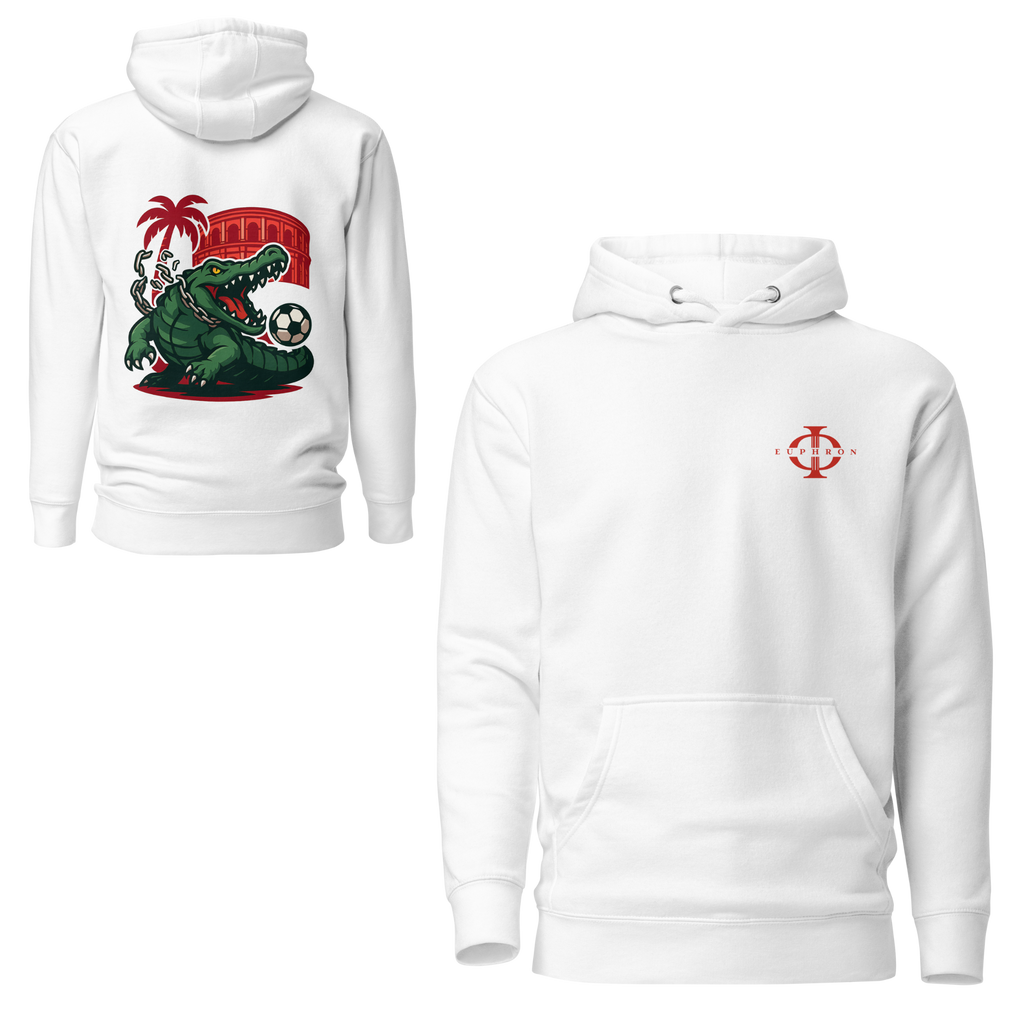 Hoodie - Crocodile Nîmois - Blanc Euphron Store