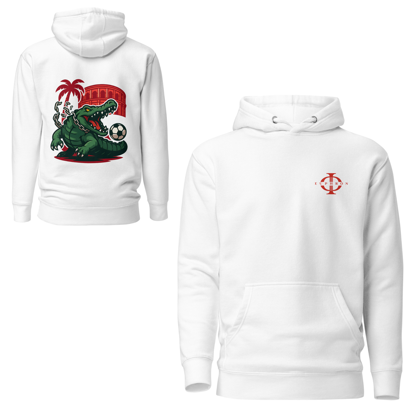 Hoodie - Crocodile Nîmois - Blanc