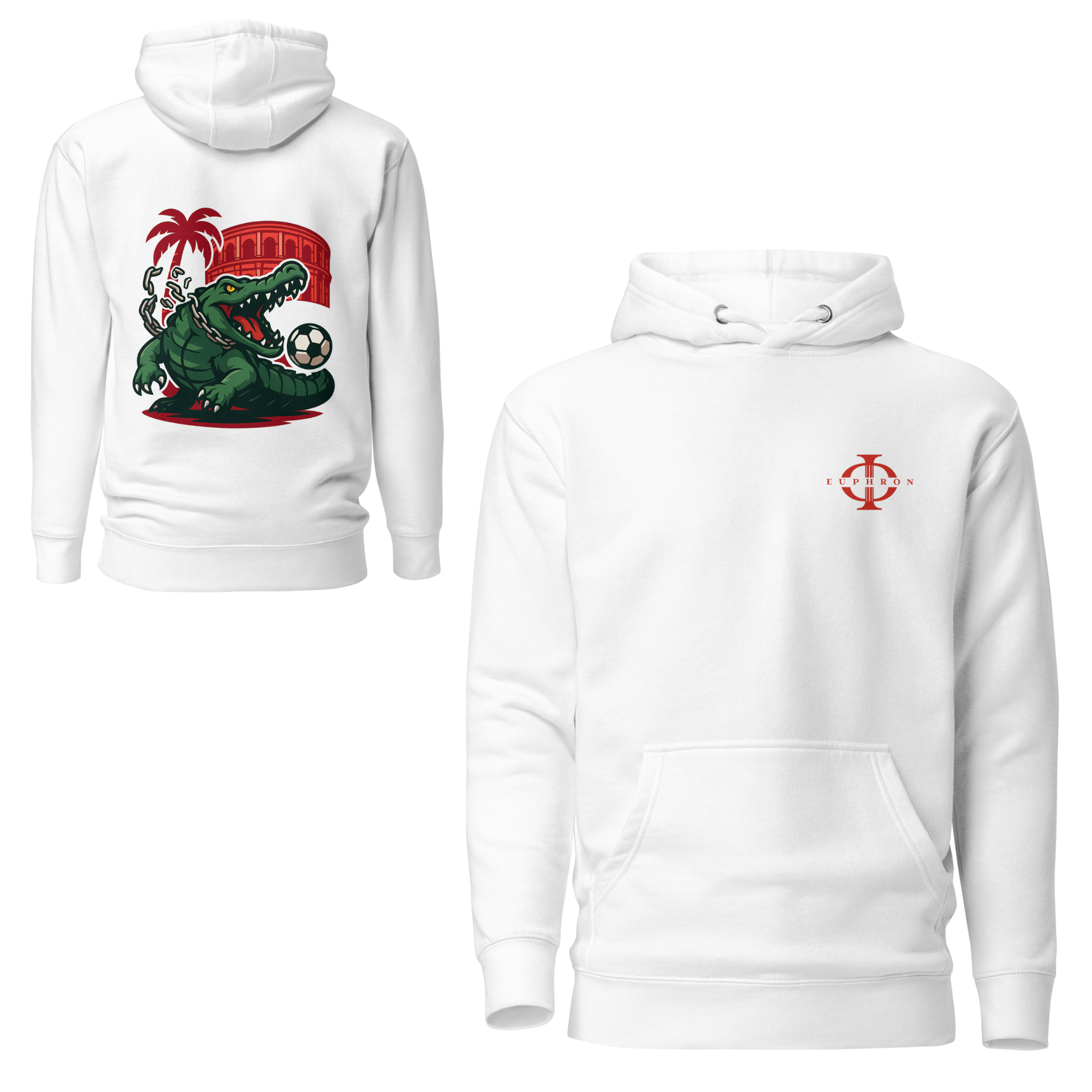 Hoodie - Crocodile Nîmois - Blanc Euphron Store