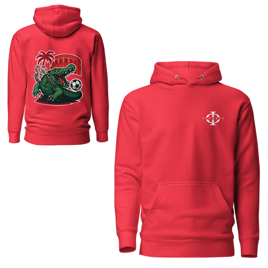 Hoodie - Crocodile Nîmois - Rouge