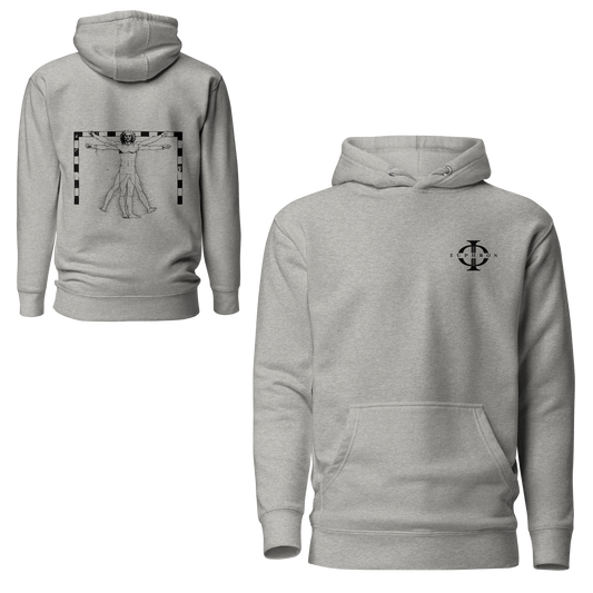 Hoodie - The Vitruvian Handball Goalkeeper - Gris