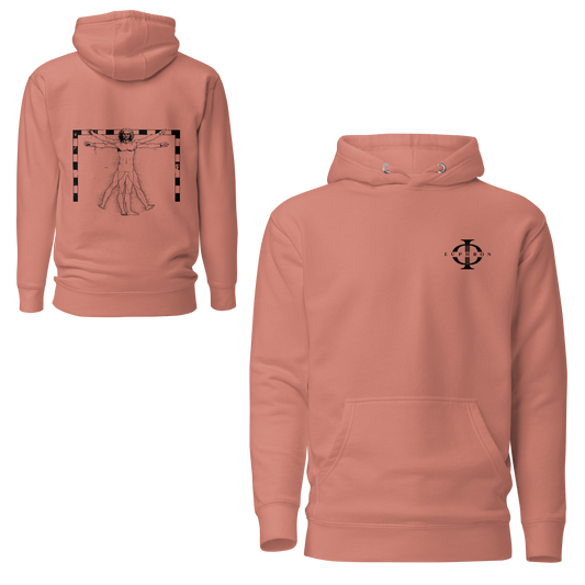 Hoodie - The Vitruvian Handball Goalkeeper - Rose