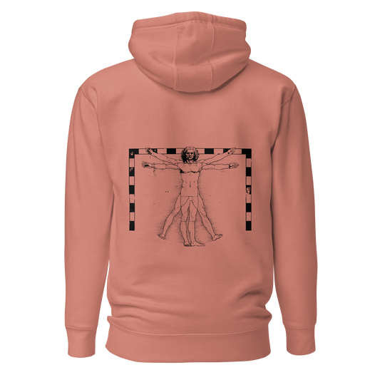 Hoodie - The Vitruvian Handball Goalkeeper - Rose