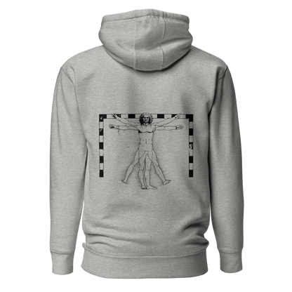Hoodie - The Vitruvian Handball Goalkeeper - Gris