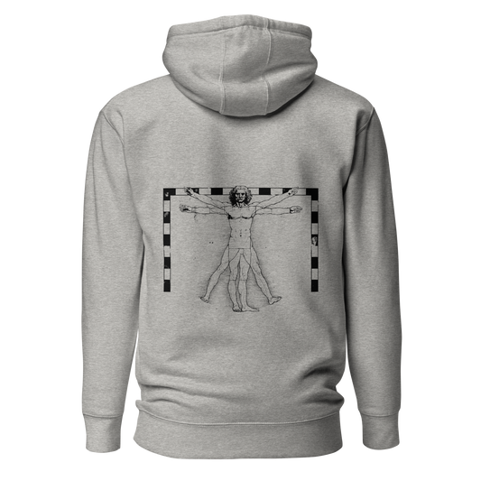 Hoodie - The Vitruvian Handball Goalkeeper - Gris