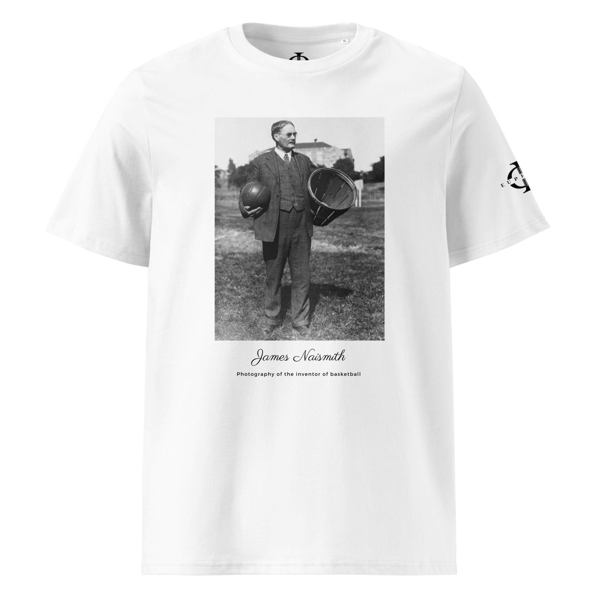 T-shirt - James Naismith, inventor of basketball - Blanc Euphron Store
