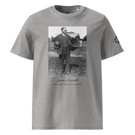 T-shirt - James Naismith, inventor of basketball - Gris