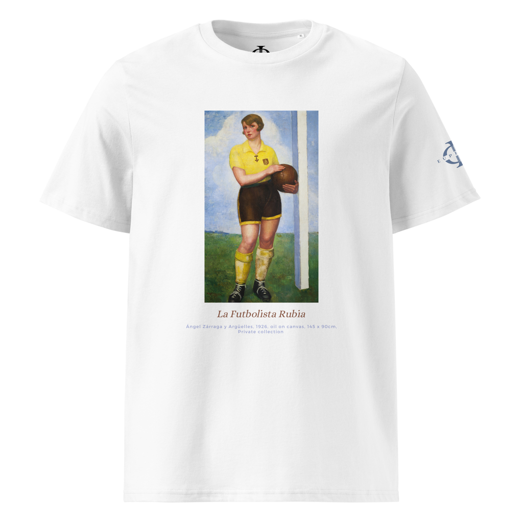 T-shirt - La Futbolista Rubia, Ángel Zárraga - Blanc Euphron Store