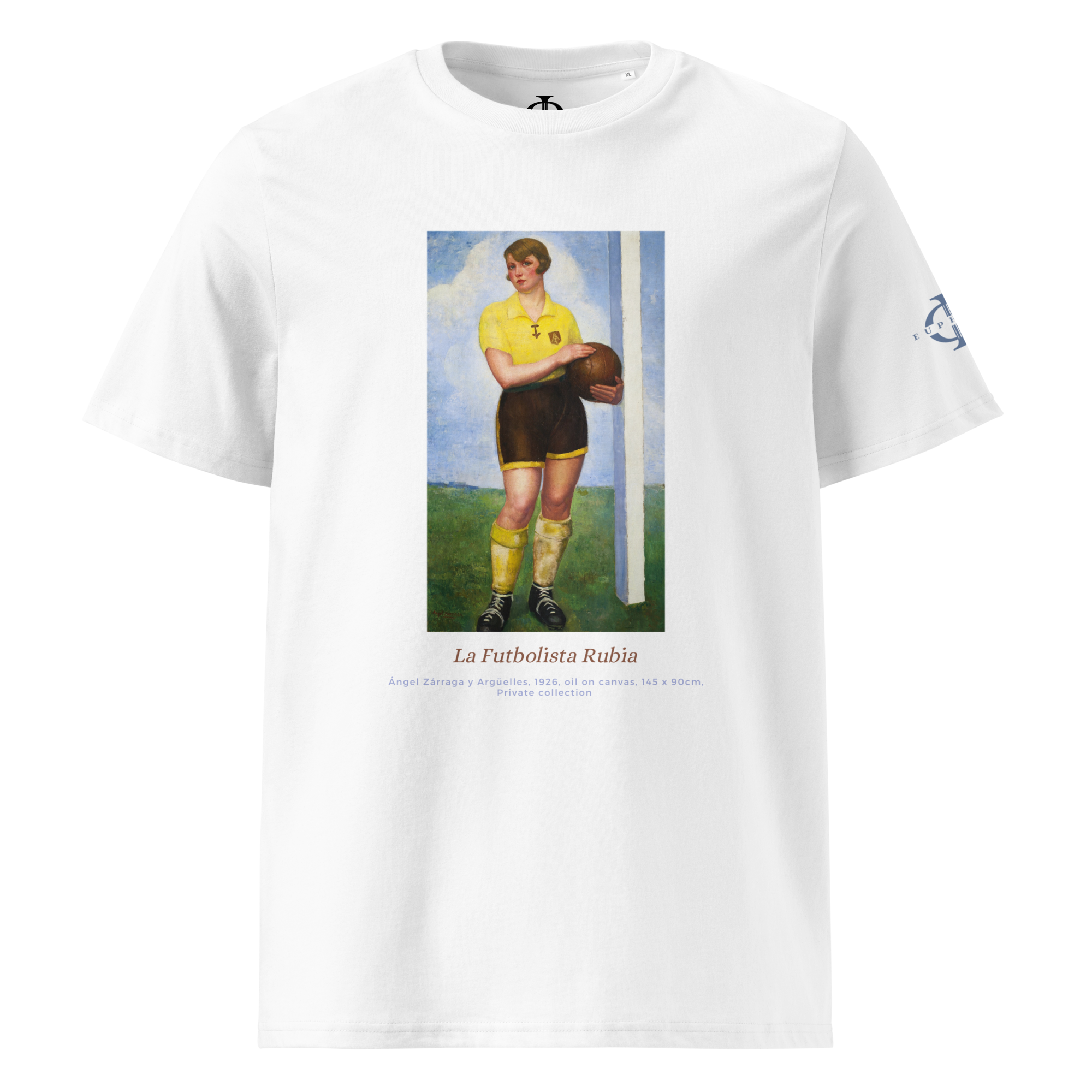 T-shirt - La Futbolista Rubia, Ángel Zárraga - Blanc Euphron Store