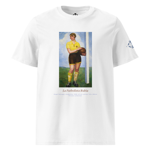 T-shirt - La Futbolista Rubia, Ángel Zárraga - Blanc Euphron Store