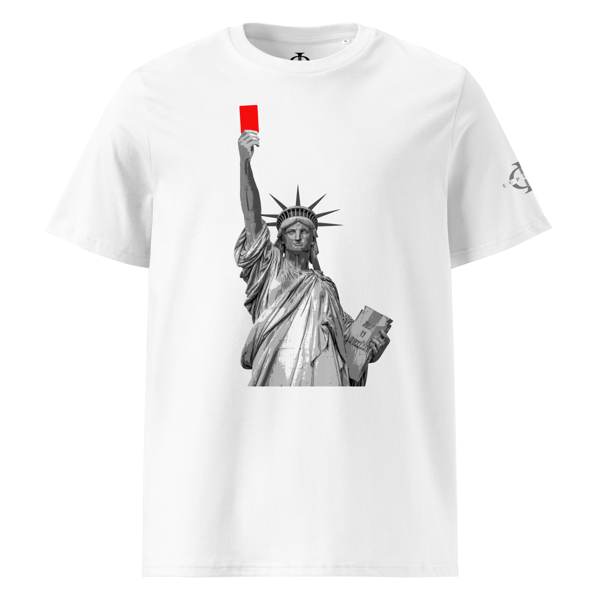T-shirt - Liberty's Red Card - Blanc Euphron Store