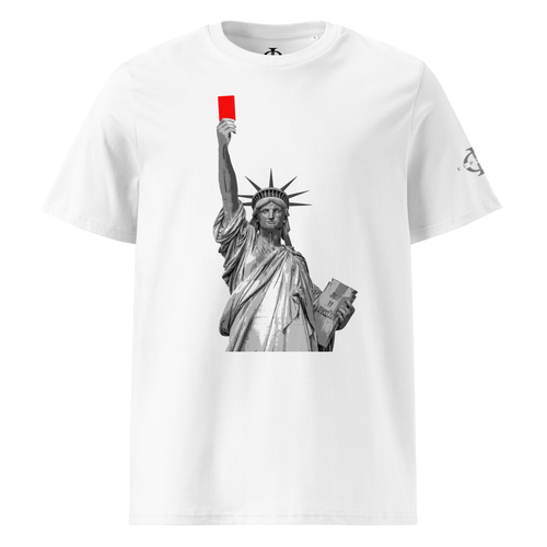 T-shirt - Liberty's Red Card - Blanc Euphron Store