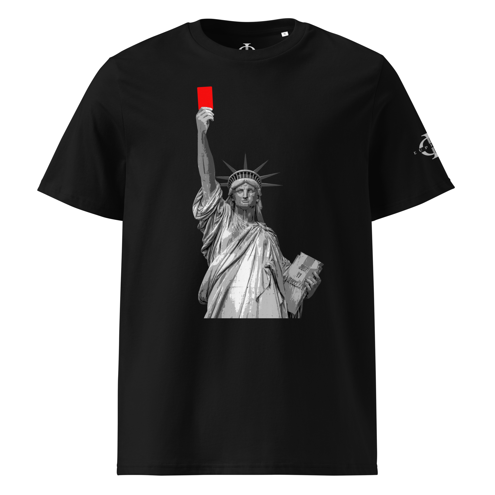 T-shirt - Liberty's Red Card - Noir Euphron Store