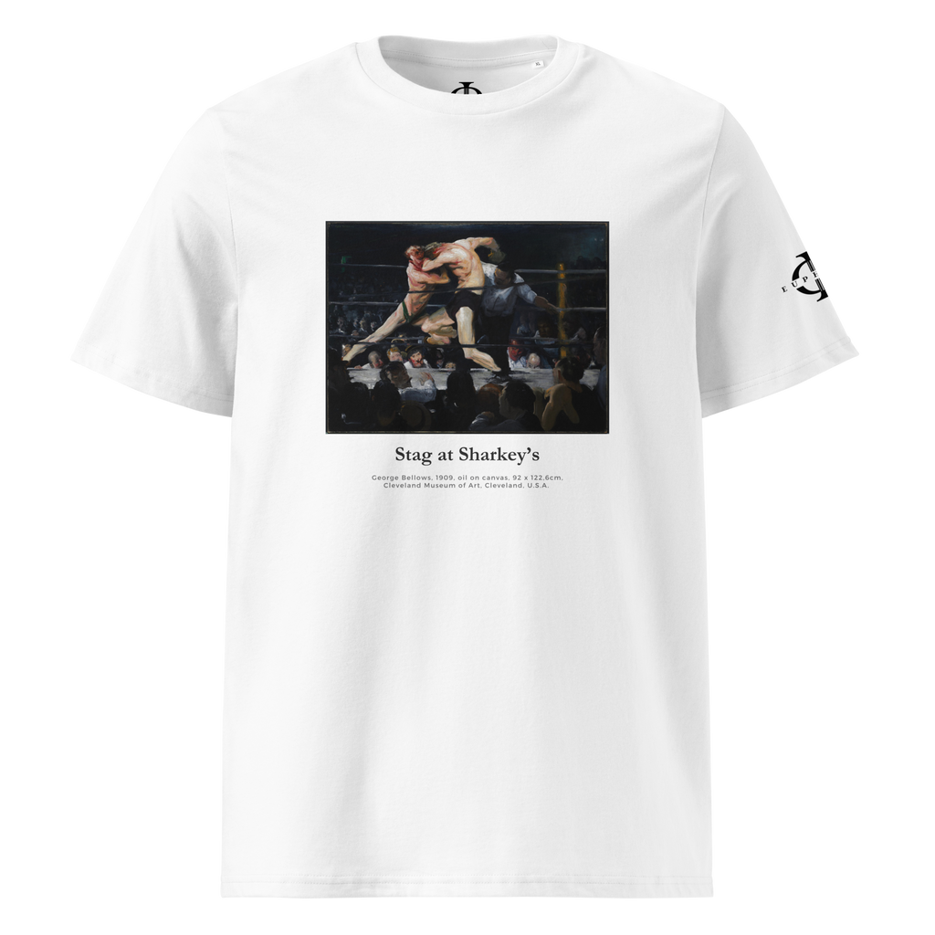 T-shirt - Stag at Sharkey's, George Bellows - Blanc Euphron Store