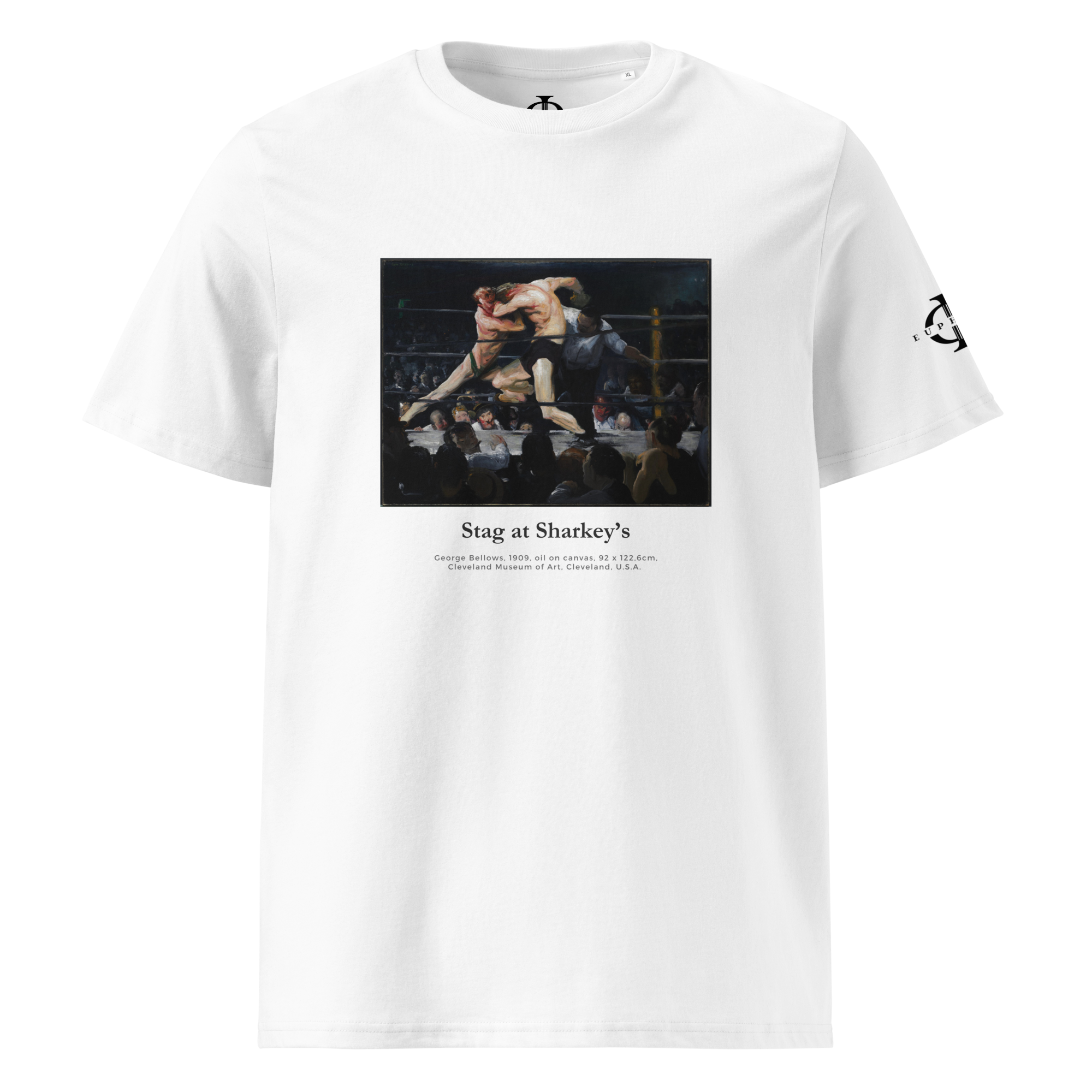 T-shirt - Stag at Sharkey's, George Bellows - Blanc Euphron Store