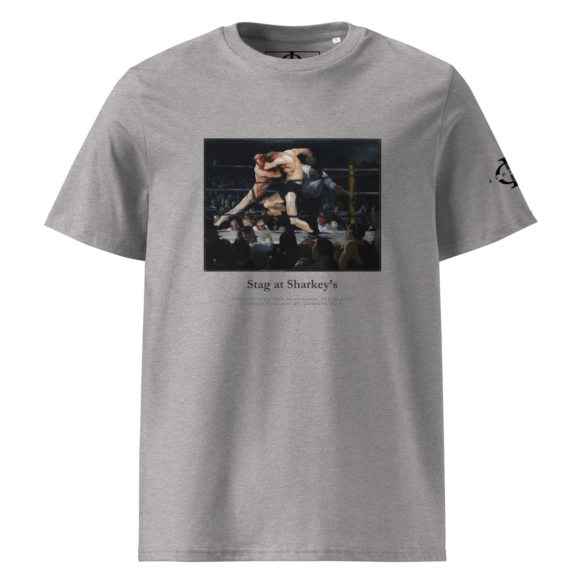 T-shirt - Stag at Sharkey's, George Bellows - Gris Euphron Store