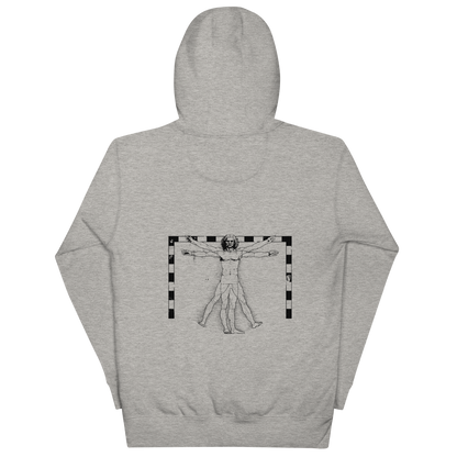 Hoodie - The Vitruvian Handball Goalkeeper - Gris