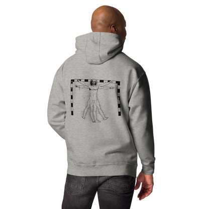 Hoodie - The Vitruvian Handball Goalkeeper - Gris