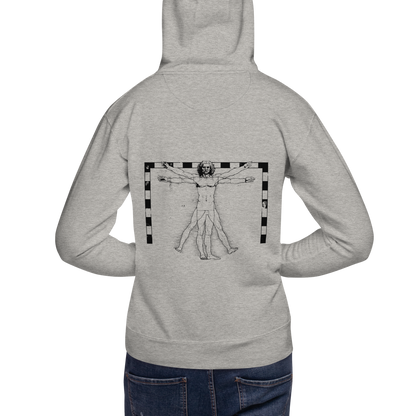 Hoodie - The Vitruvian Handball Goalkeeper - Gris