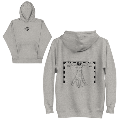 Hoodie - The Vitruvian Handball Goalkeeper - Gris