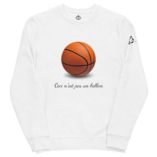 Sweatshirt - Ceci n'est pas un ballon de basketball - Blanc