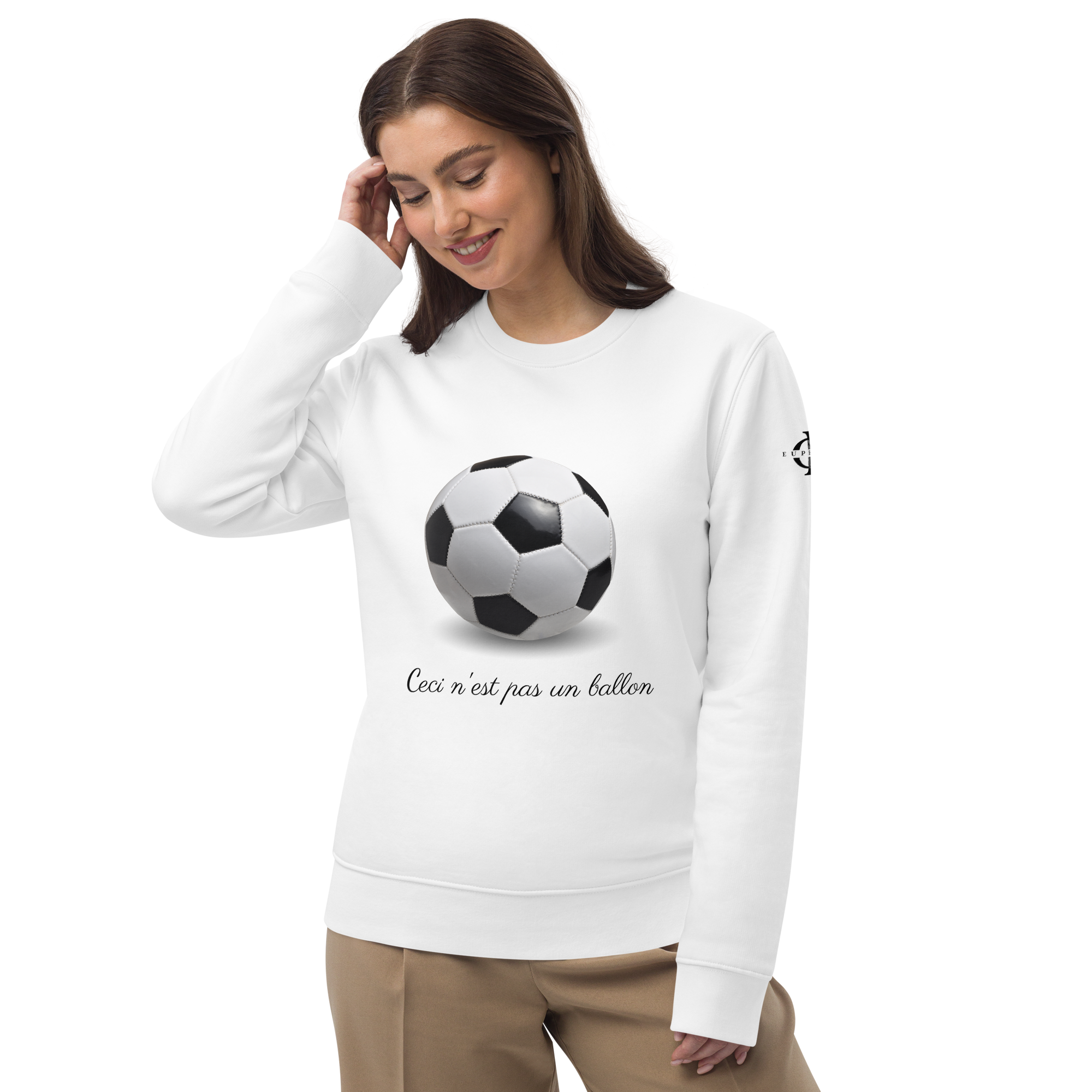 Sweatshirt - Ceci n'est pas un ballon de football - Blanc Euphron Store