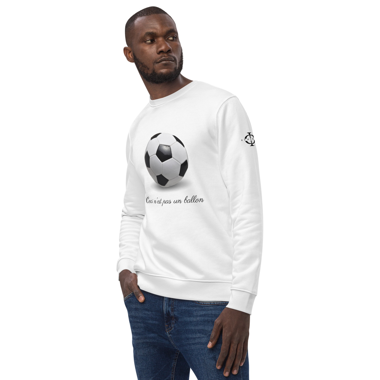 Sweatshirt - Ceci n'est pas un ballon de football - Blanc