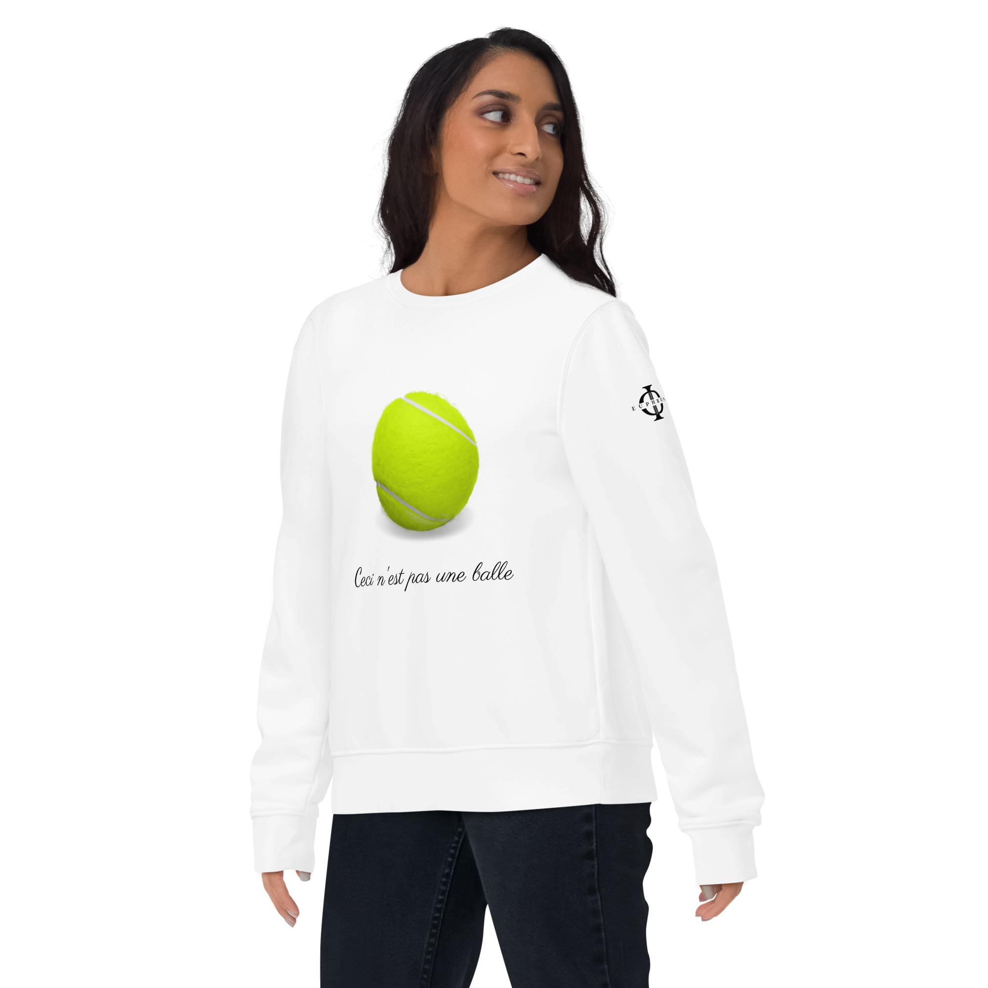 Sweatshirt - Ceci n'est pas une balle de tennis - Blanc Euphron Store