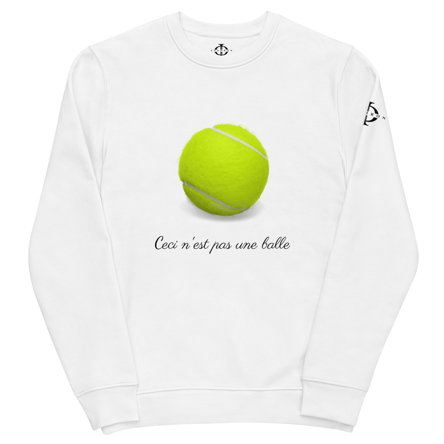 Sweatshirt - Ceci n'est pas une balle de tennis - Blanc