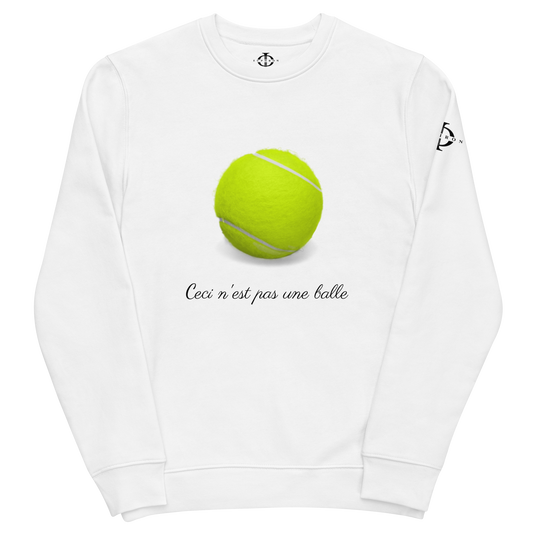 Sweatshirt - Ceci n'est pas une balle de tennis - Blanc