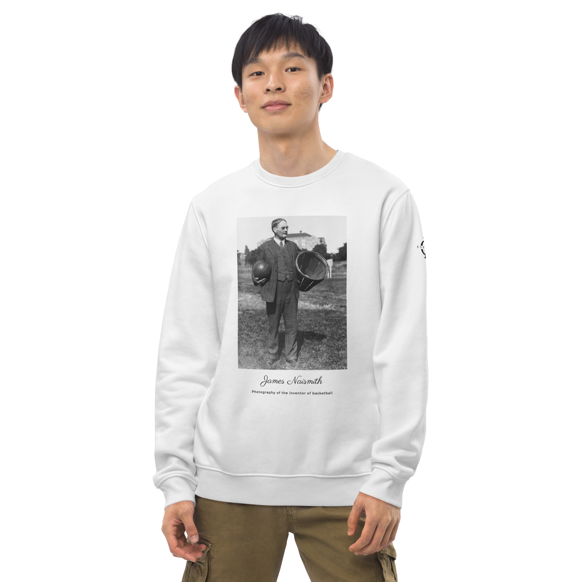 Sweatshirt - James Naismith, inventor of basketball - Blanc Euphron Store