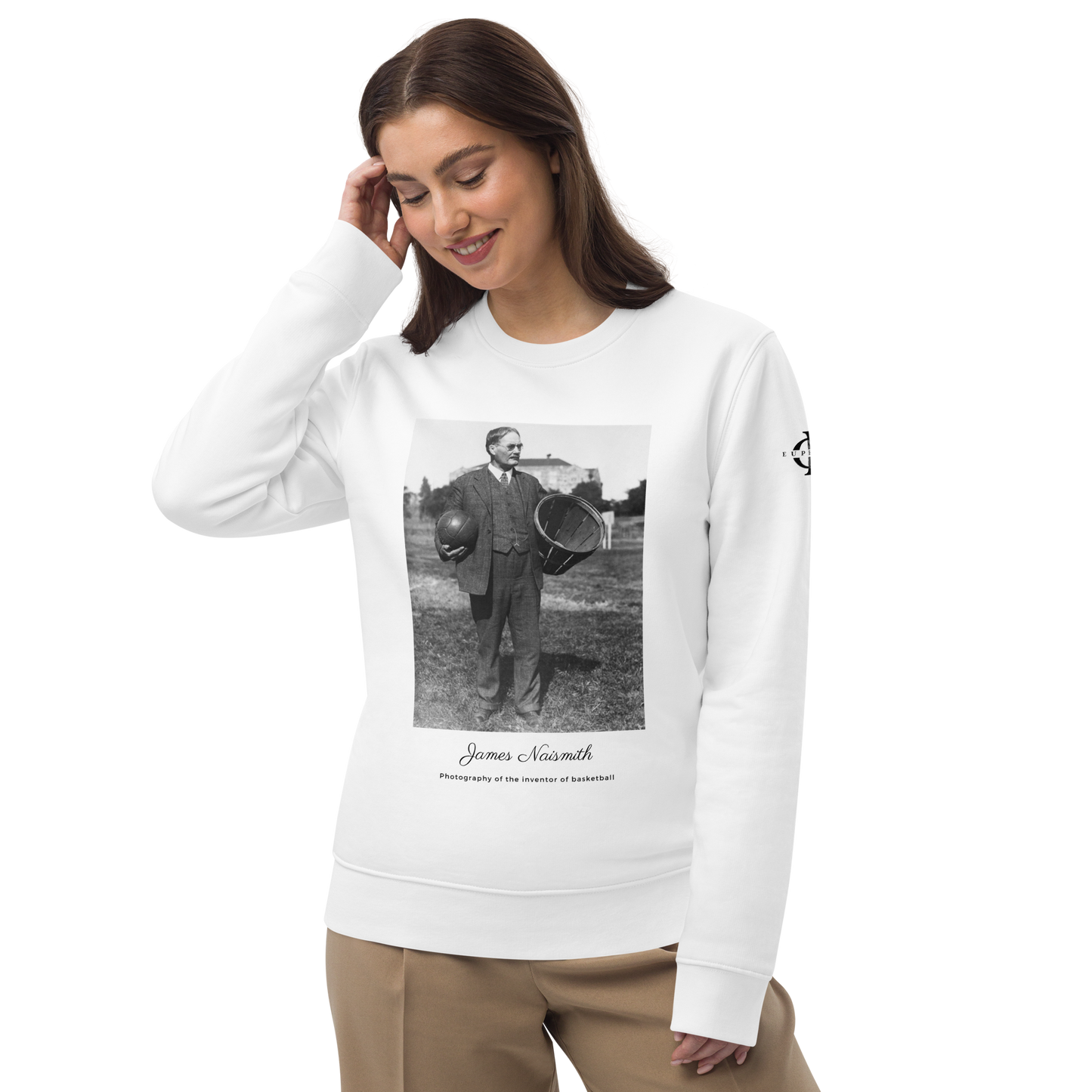 Sweatshirt - James Naismith, inventor of basketball - Blanc