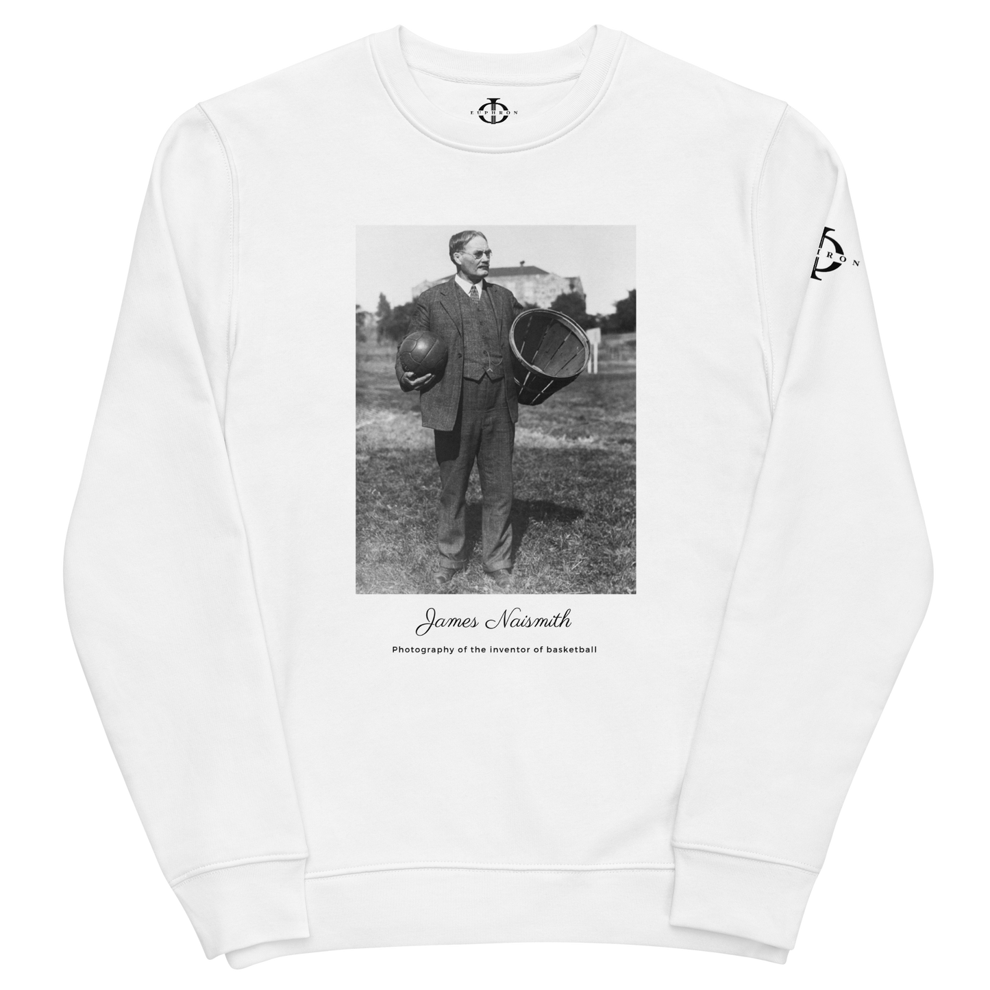 Sweatshirt - James Naismith, inventor of basketball - Blanc