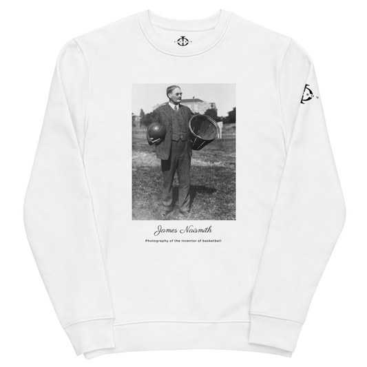 Sweatshirt - James Naismith, inventor of basketball - Blanc