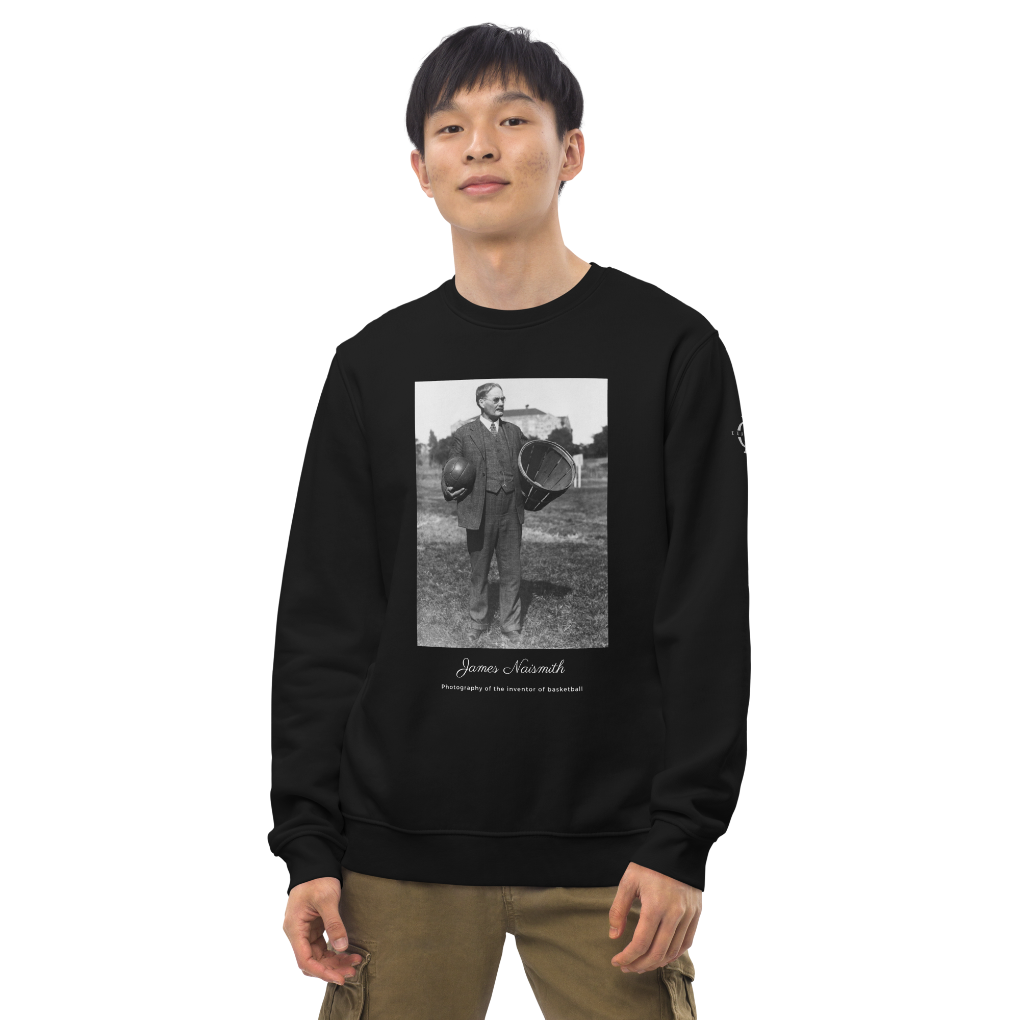 Sweatshirt - James Naismith, inventor of basketball - Noir Euphron Store