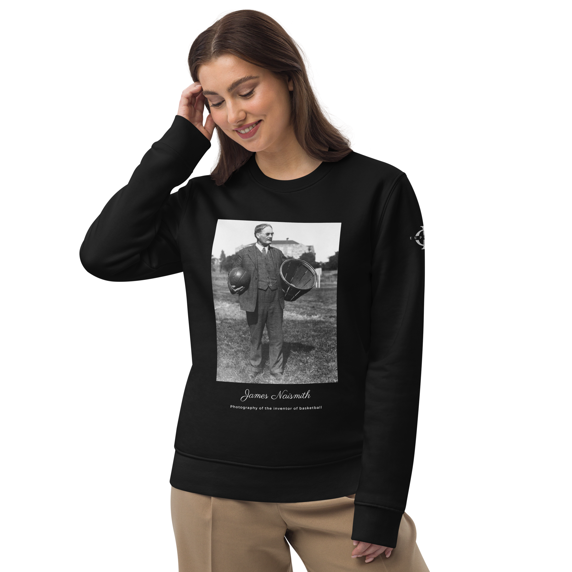 Sweatshirt - James Naismith, inventor of basketball - Noir Euphron Store